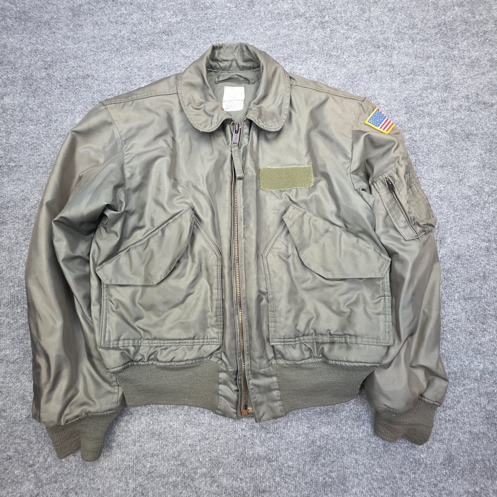 Vintage Aramid Jacket Men L Alpha Industries Green Flyers Cold Weather 90s
